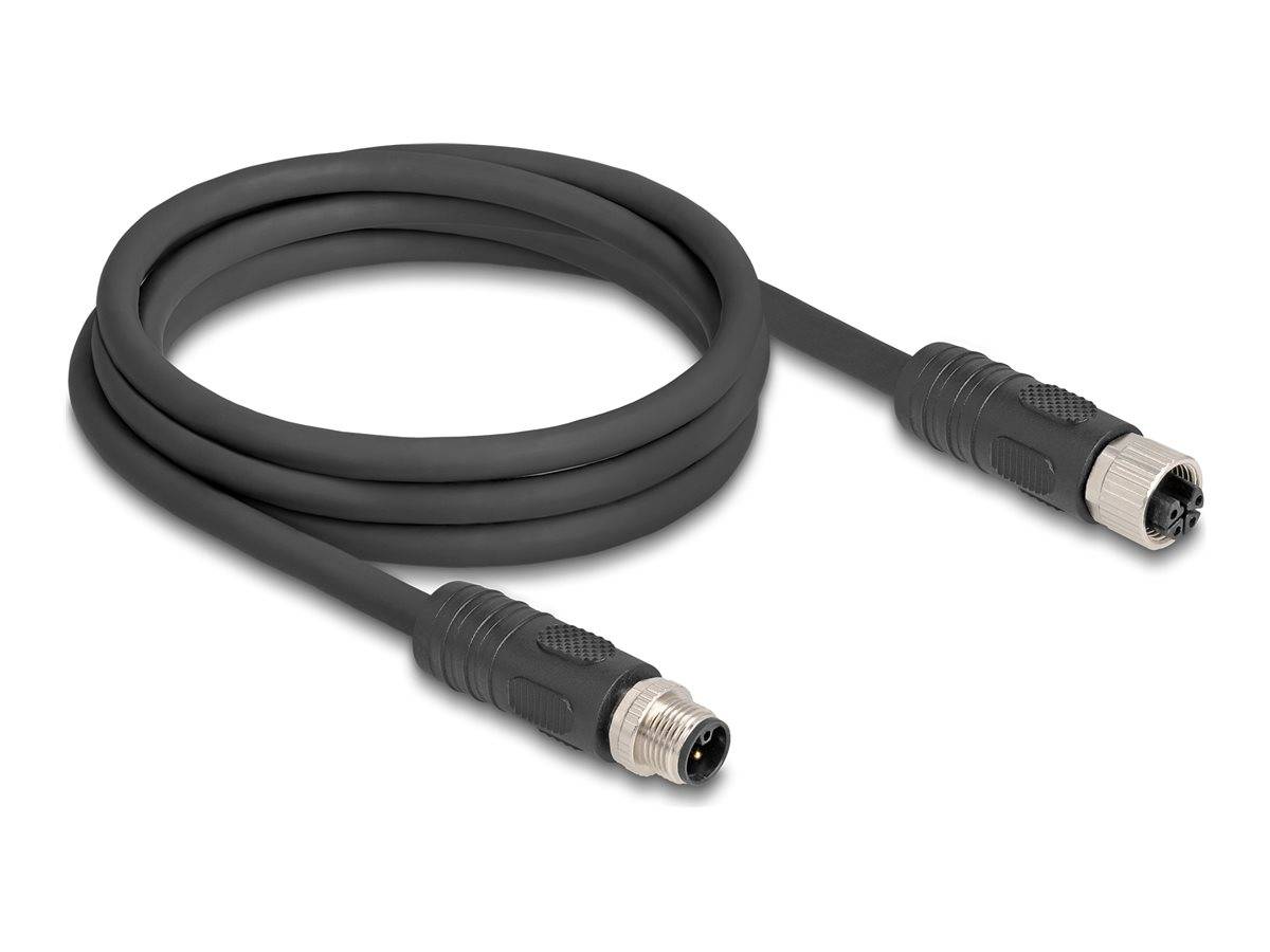 Delock - Sensorkabel - M12 (4-polig) (M) zu M12 (4-polig)