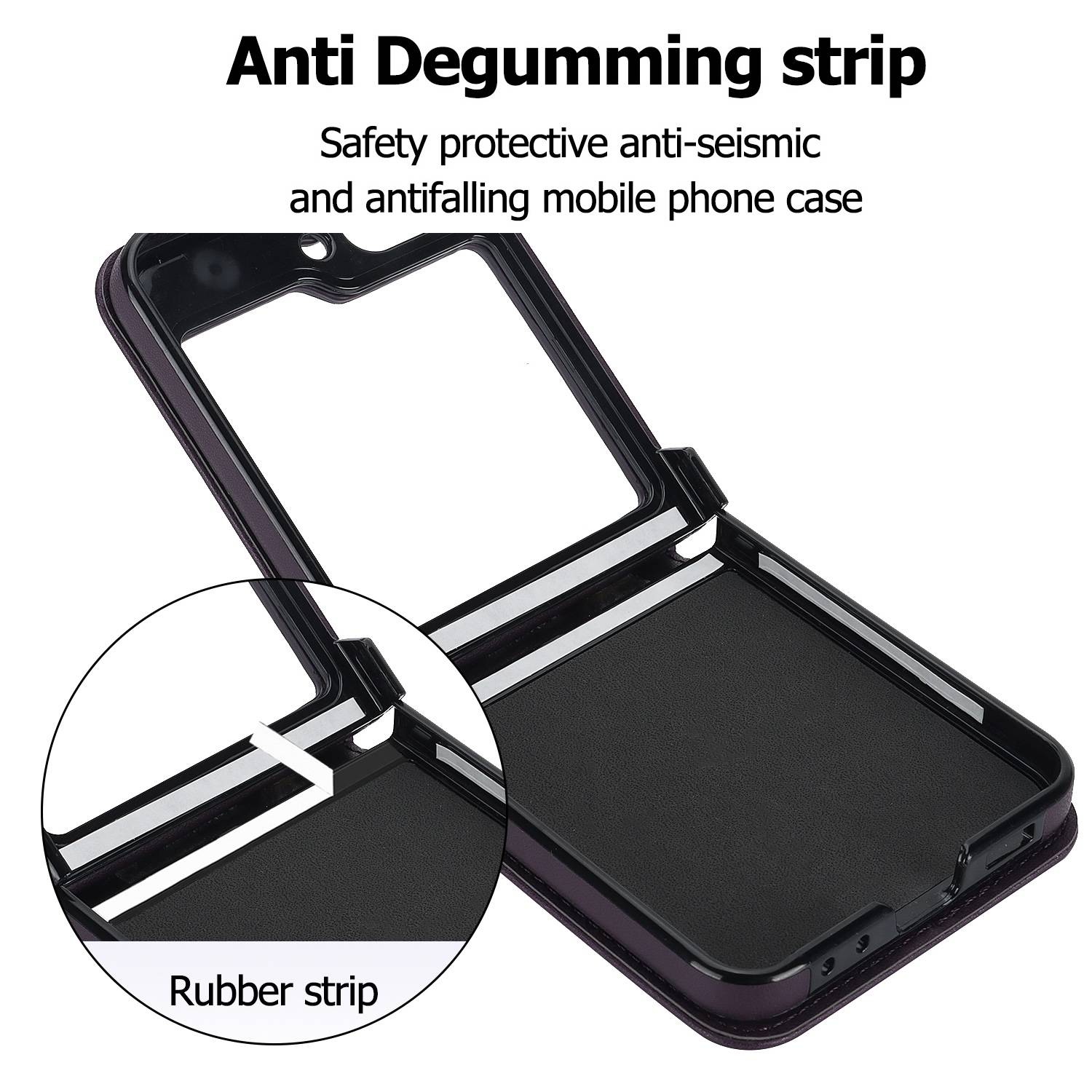 Für Samsung Galaxy Z Flip6 Design Schutz Hülle Rhombus-Textur D- Lila