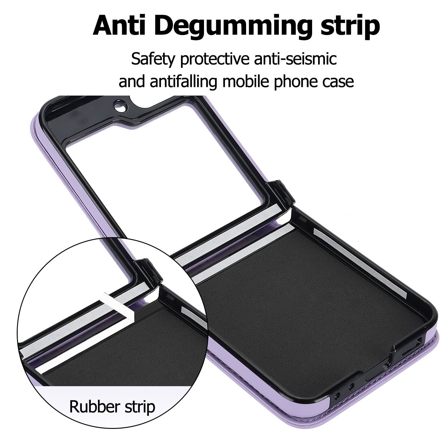 Für Samsung Galaxy Z Flip6 Design Schutz Hülle Rhombus-Textur Lila