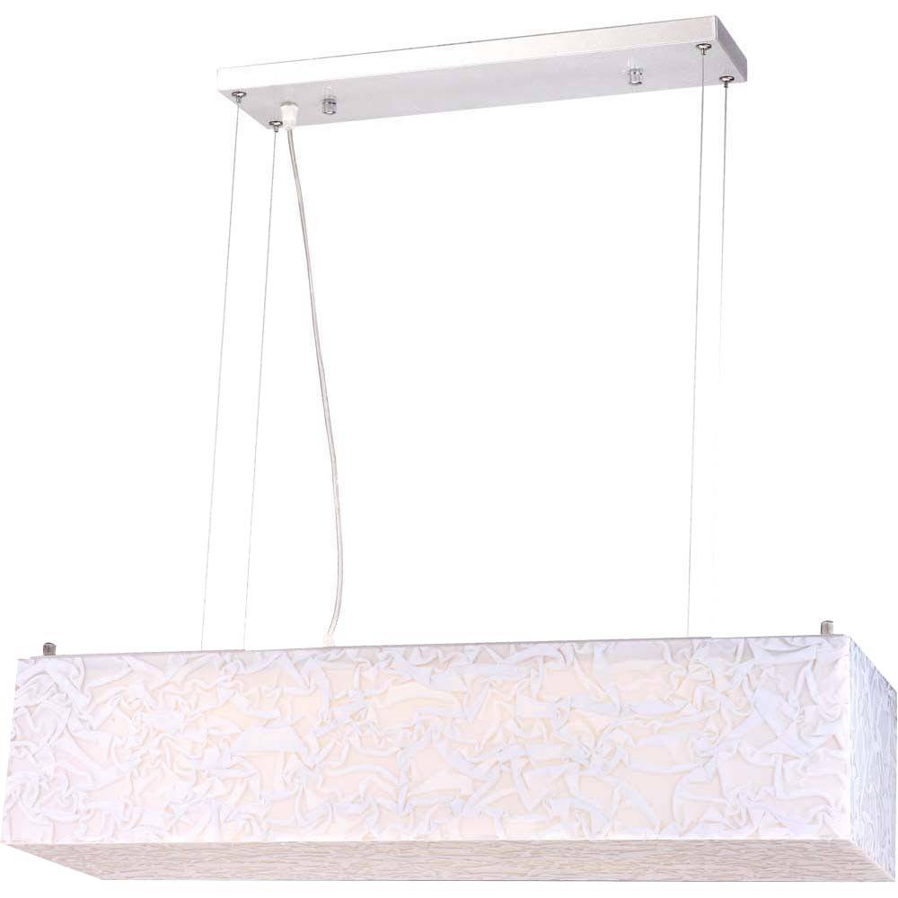 Hängeleuchte Marmor-Optik Esszimmerleuchte weiß Pendelleuchte Modern, Metall, 3x T8 LED 10W 1475Lm warmweiß, LxBxH 70x20x100 cm