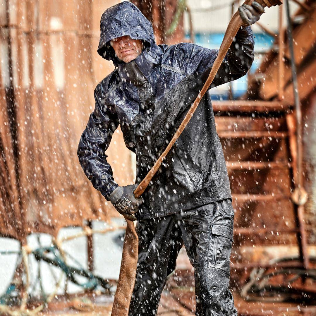 ELKA RAINWEAR 3-Lagen-Jacke mit Stretch 186101 Regenjacke Größe: Marine/Schwarz_5XL