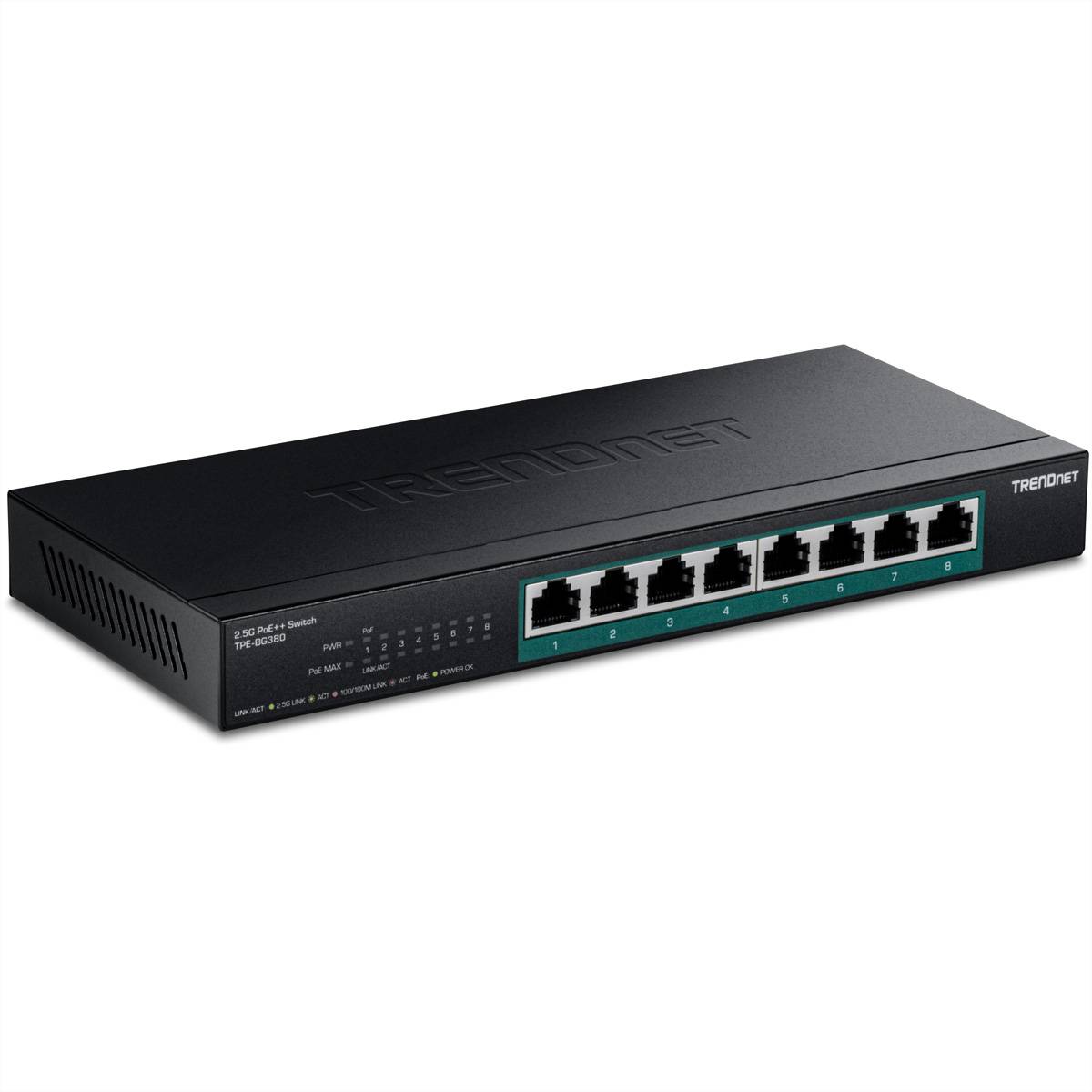 TRENDnet TPE-BG380 Switch 8-Port 2.5G PoE++