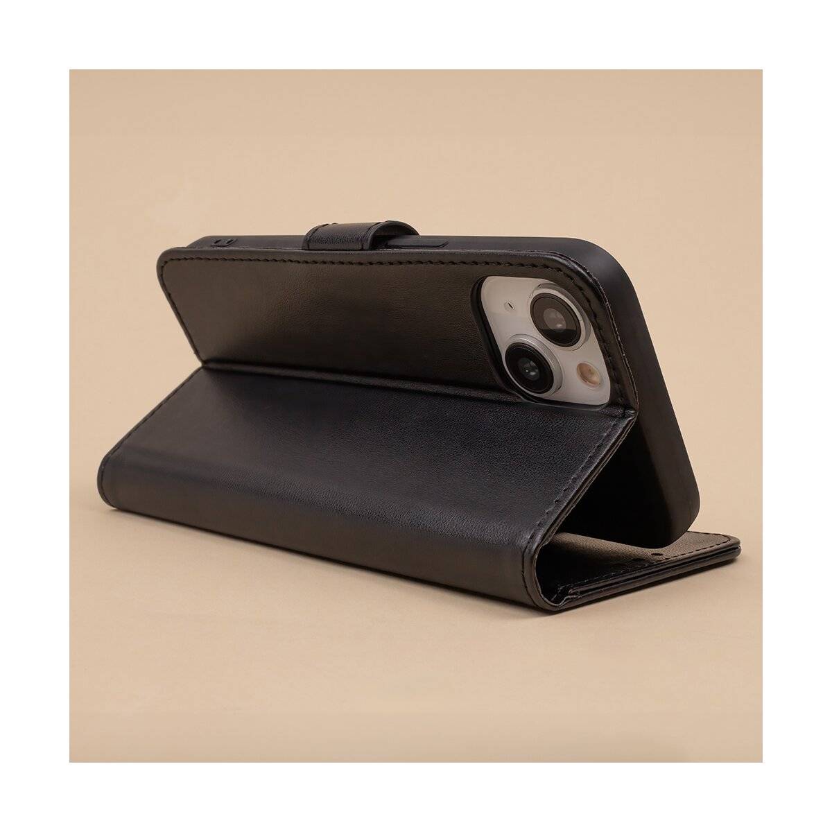 Smart Classic Magnet Hülle Standfunktion kompatibel mit iPhone 16 Plus Schwarz