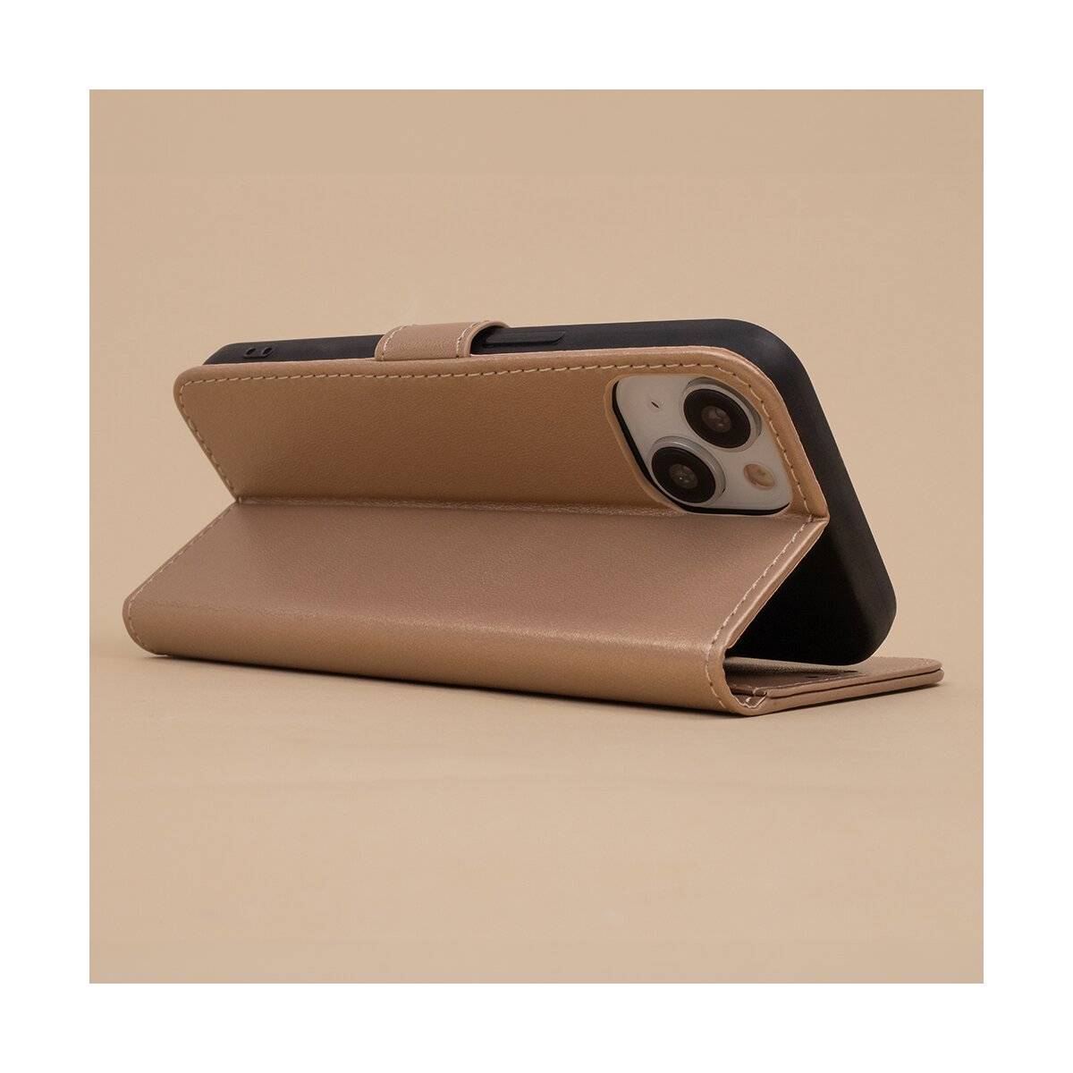 Smart Classic Magnet Hülle Standfunktion kompatibel mit iPhone 16 Plus Gold