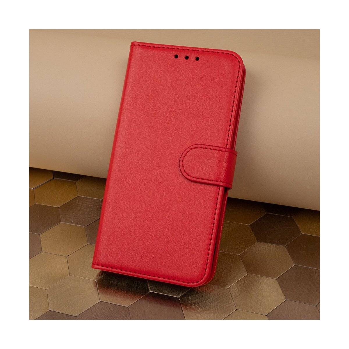 Smart Classic Magnet Hülle Standfunktion kompatibel mit iPhone 16 Pro Max Rot
