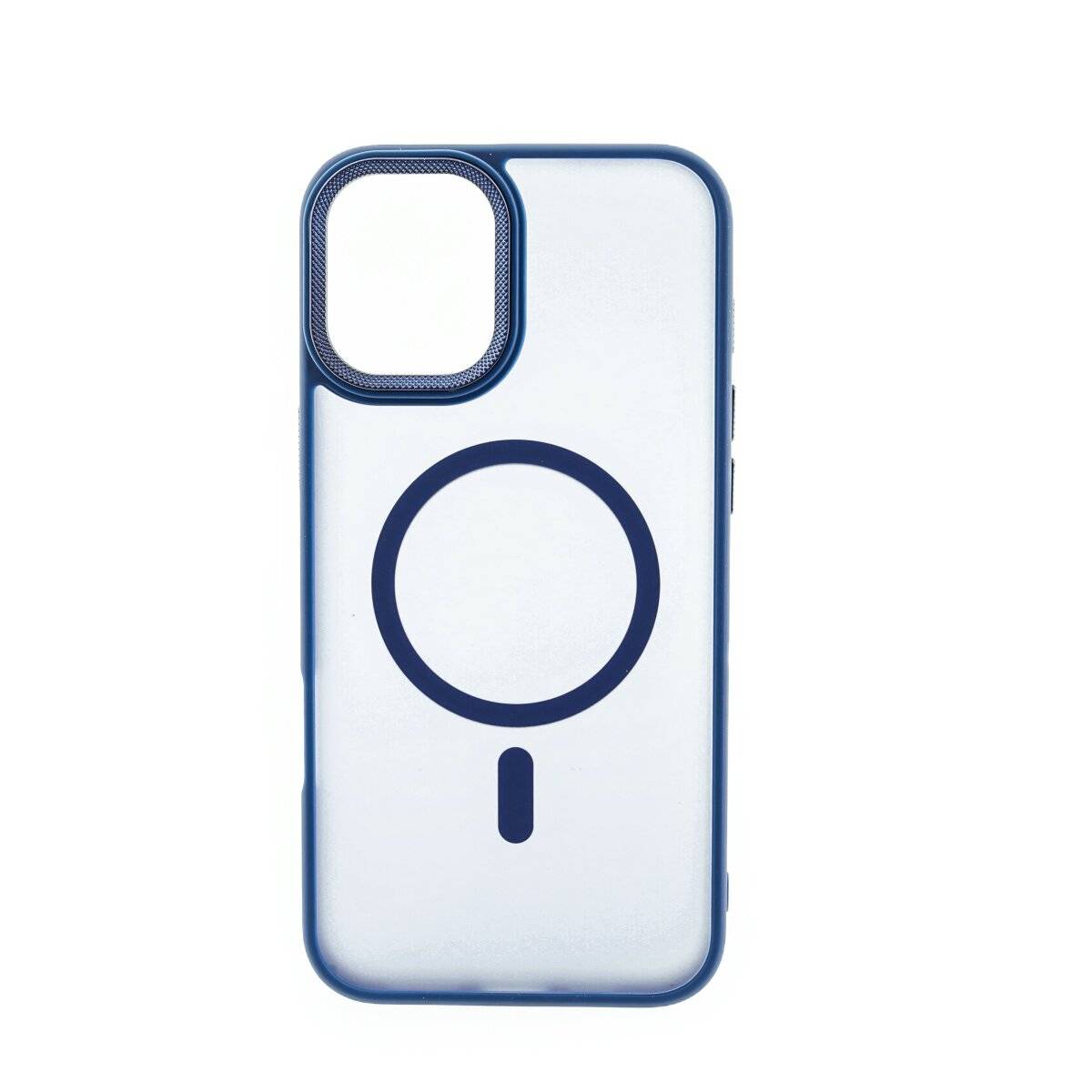 Roma Case MagSafe Matt-Transparente Hülle - Schlankes Design kompatibel mit iPhone 15 Pro Dunkelblau