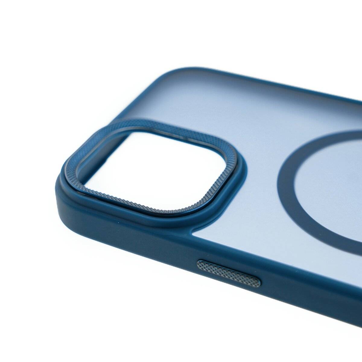 Roma Case MagSafe Matt-Transparente Hülle - Schlankes Design mit maximalem Schutz kompatibel mit iPhone 15 Dunkelblau