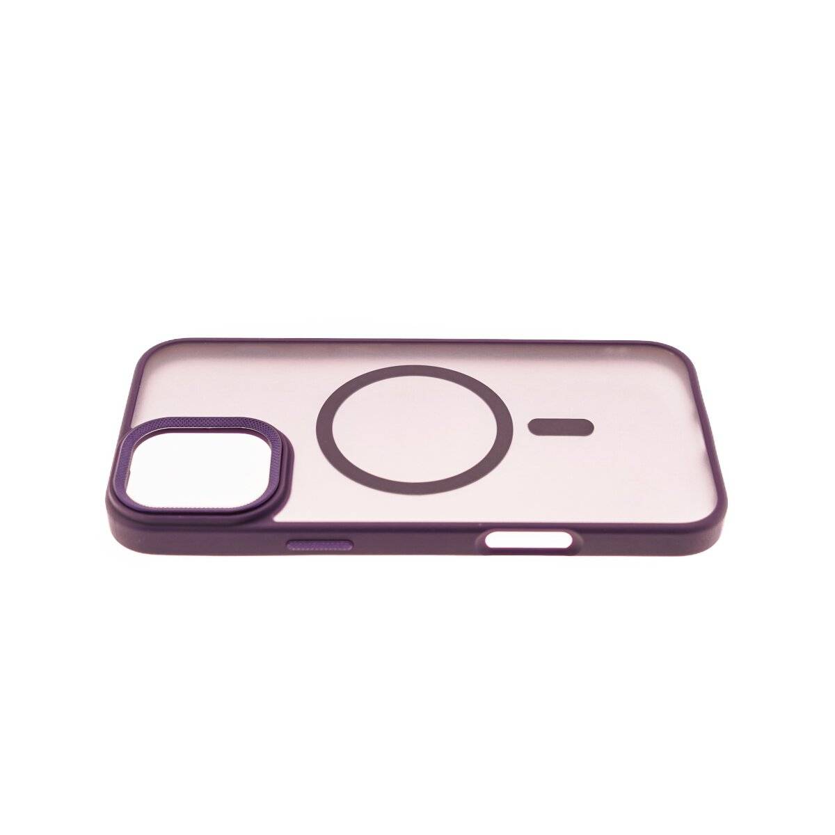 Roma Case MagSafe Matt-Transparente Hülle - Schlankes Design mit maximalem Schutz kompatibel mit iPhone 15 Pro Lila
