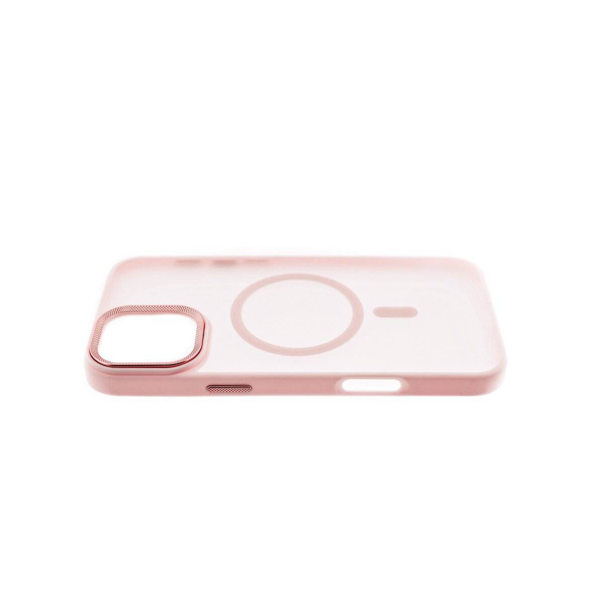 Roma Case MagSafe Matt-Transparente Hülle - Schlankes Design kompatibel mit iPhone 16 Hellrosa