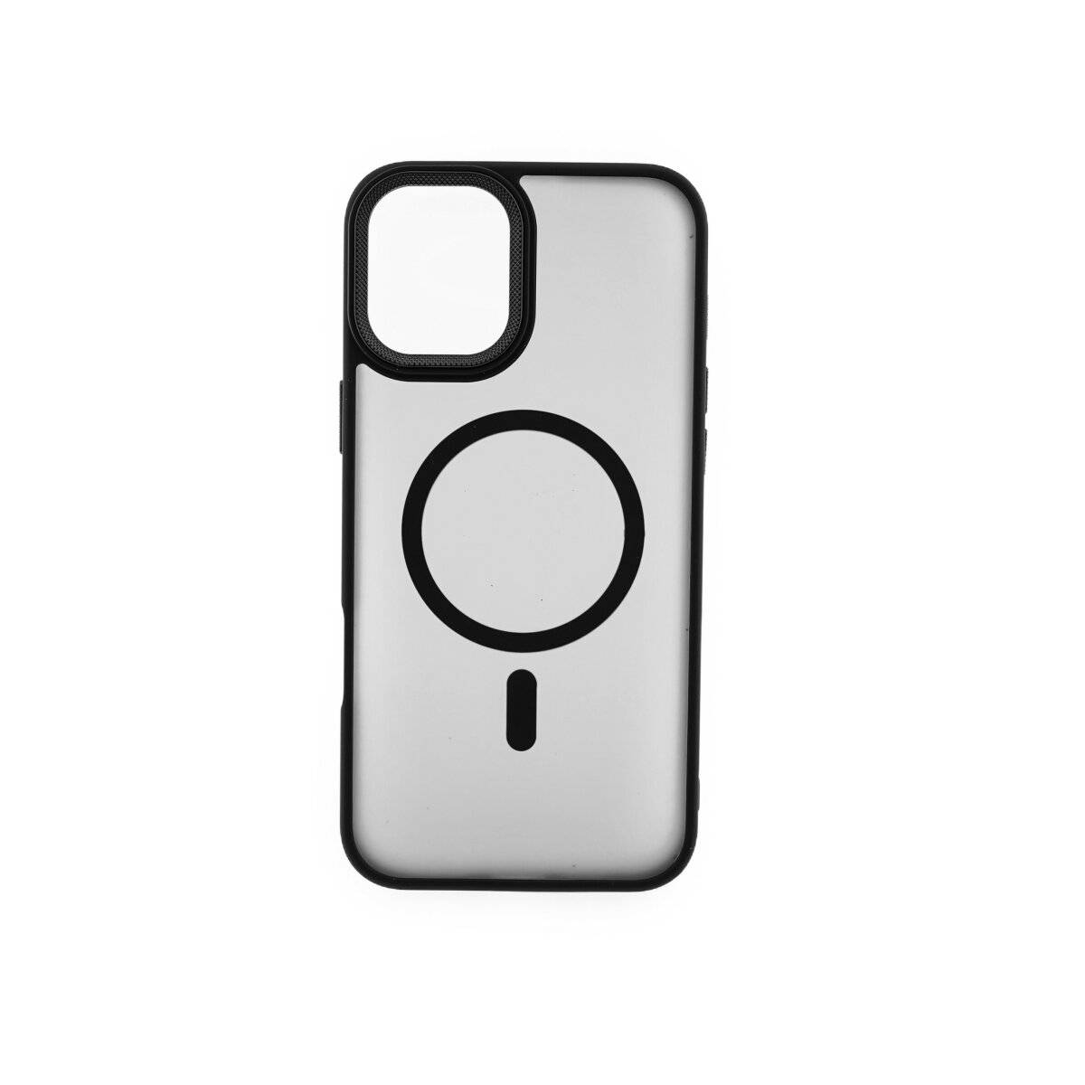 Roma Case MagSafe Matt-Transparente Hülle - Schlankes Design mit maximalem Schutz kompatibel mit iPhone 15 Pro Schwarz
