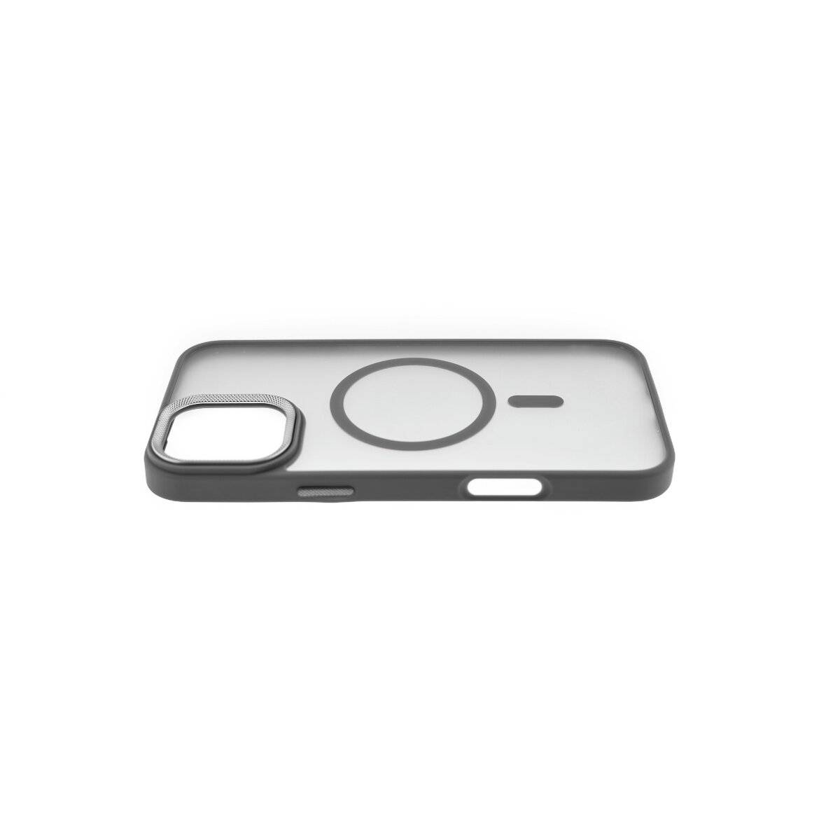 Roma Case MagSafe Matt-Transparente Hülle - Schlankes Design mit maximalem Schutz kompatibel mit iPhone 15 Plus Grau