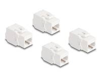 DELOCK - Keystone RJ45 Bu> LSA werkzeugfrei Cat.6a UTP m.4Stk