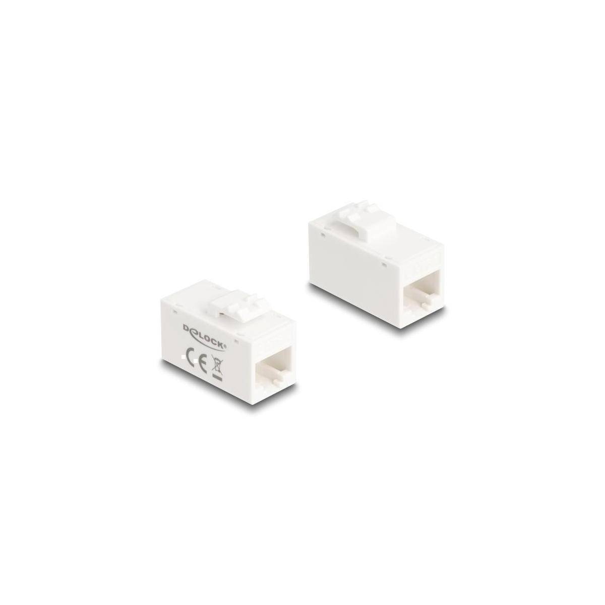 90639 - Keystone Modul RJ45 Buchse zu RJ45 Buchse Cat.6A UTP weiß