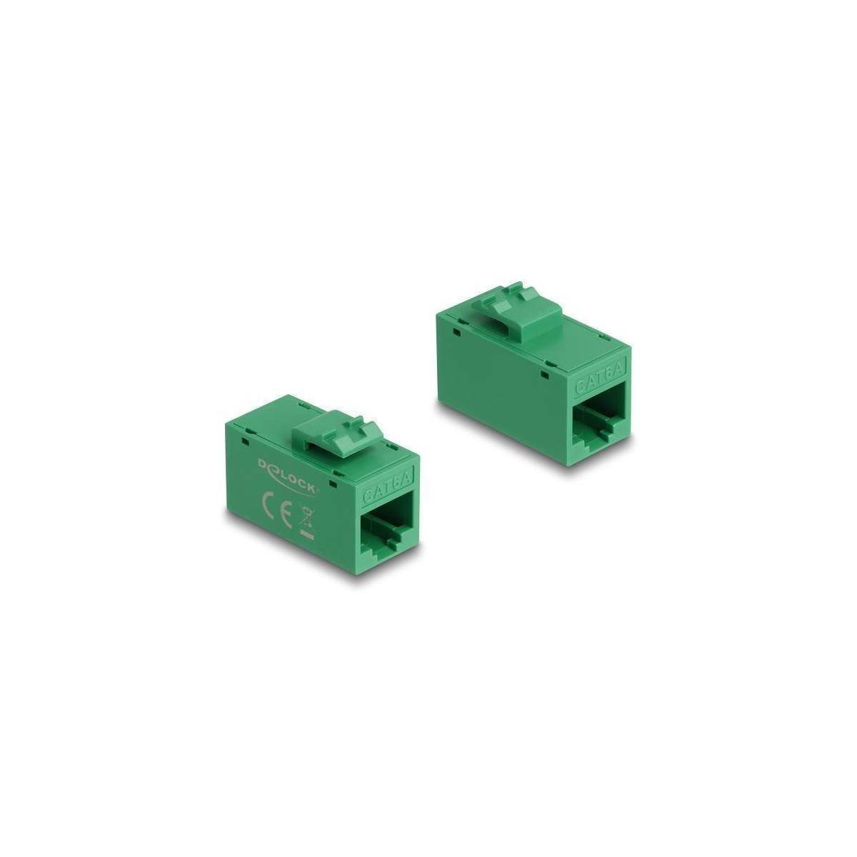 90640 - Keystone Modul RJ45 Buchse zu RJ45 Buchse Cat.6A UTP grün