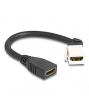 Delock Keystone Modul Kabel HDMI Buchse zu 45° gewinkelt 8K 60 Hz 20 cm 0,2 m