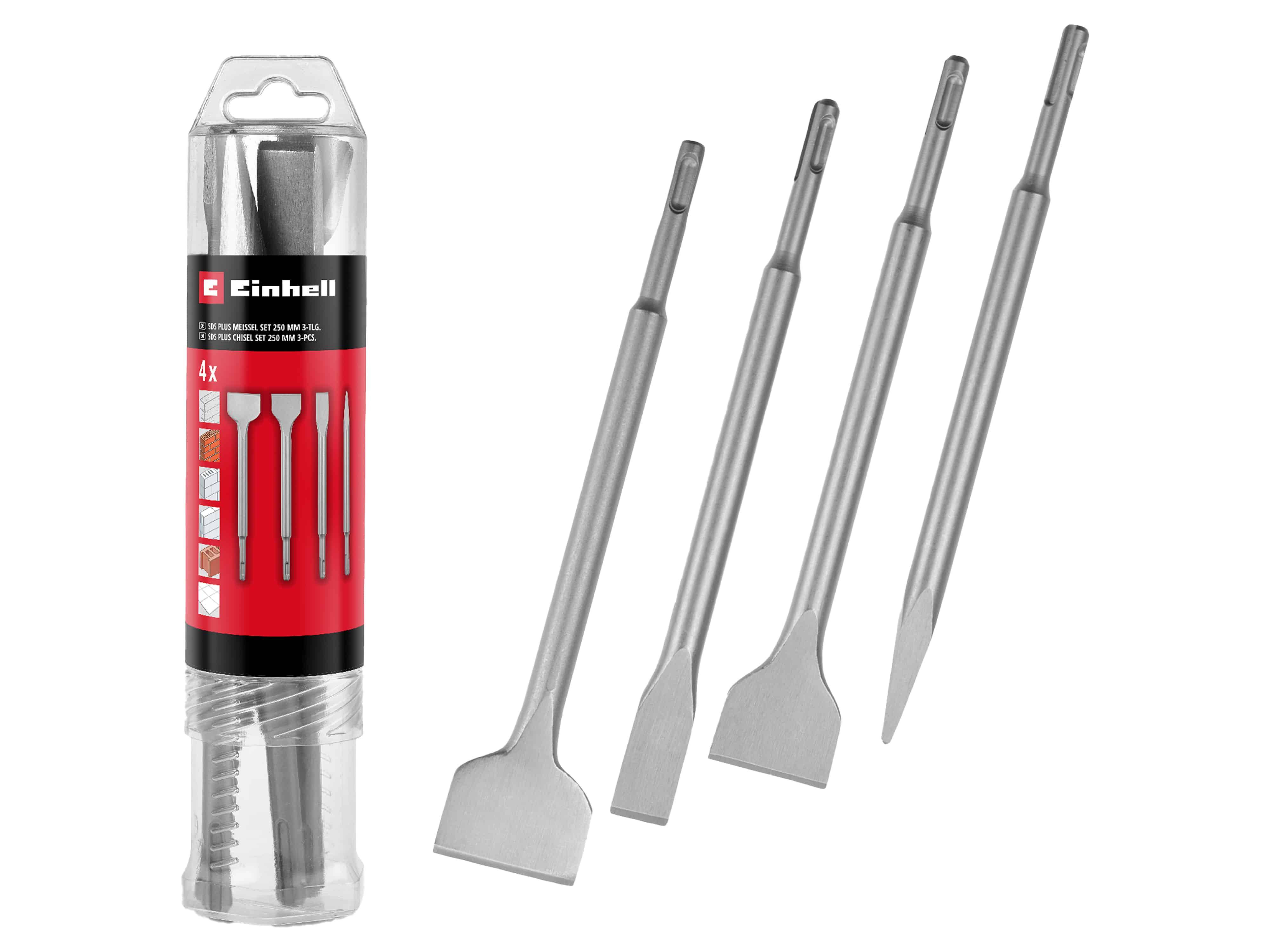 EINHELL SDS-Plus Meißel-Set 247205, 250 mm, 4-teilig