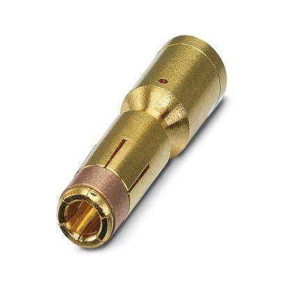 Ein Messing- und Kupferzylinderstecker für elektrische Anwendungen mit Präzisions-Nuten und Kerben für sichere Befestigung.