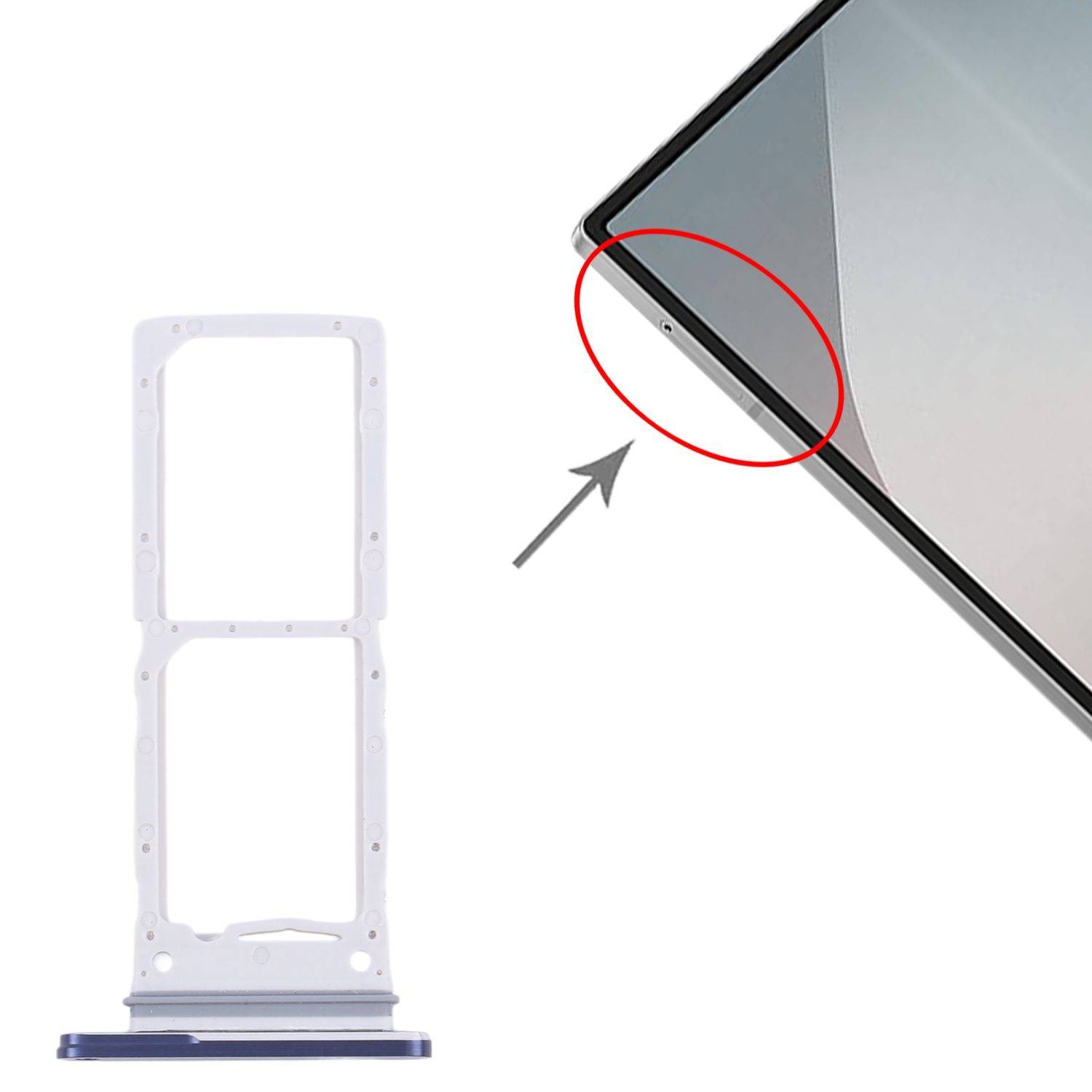 Für Samsung Galaxy Z Fold6 SM-F956B Dual SIM-Kartenhalter Blau Ersatzteil Reparatur
