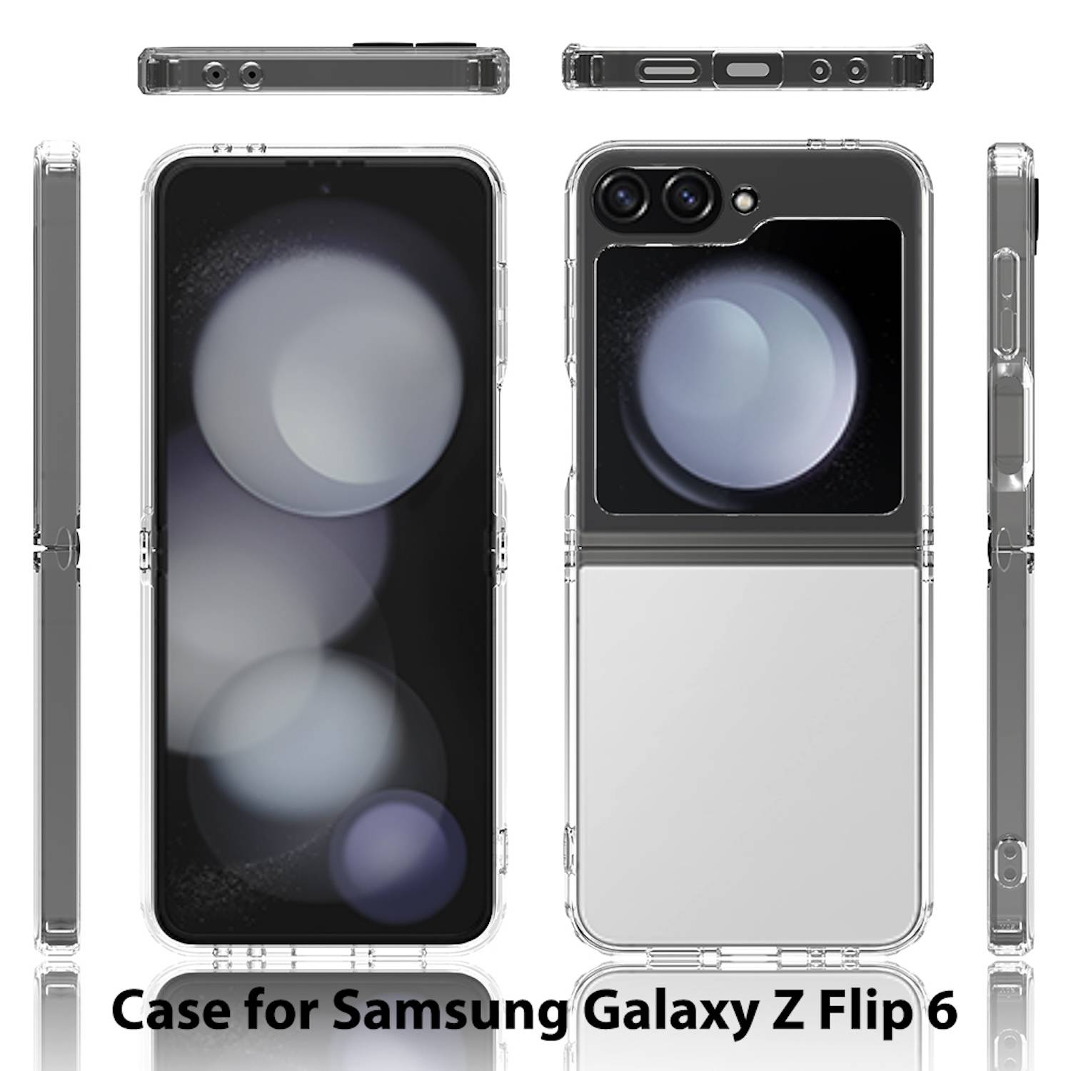 Für Samsung Galaxy Z Flip6 Hybrid Acryl TPU Schutz Hülle Transparent