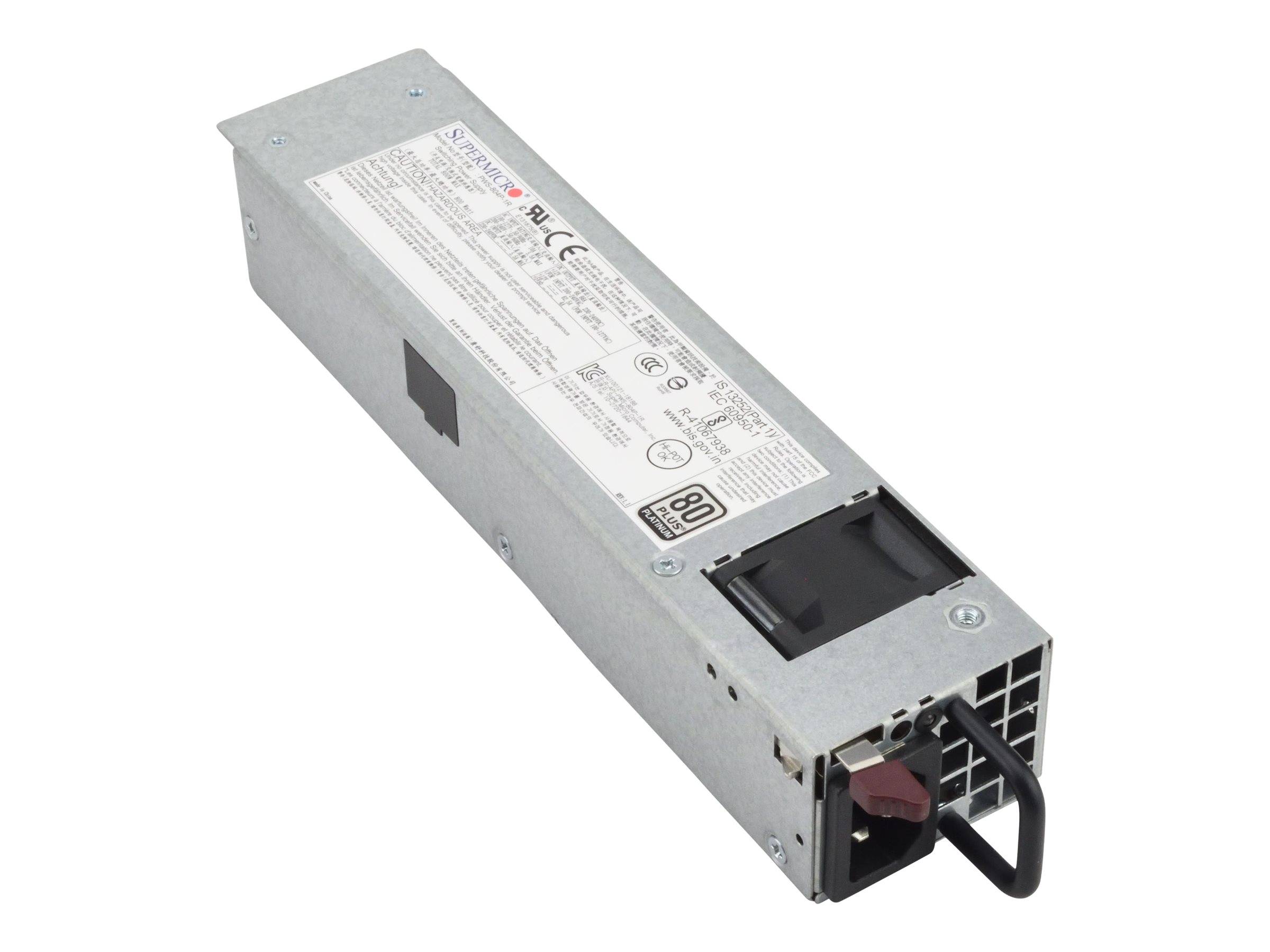 Supermicro 1U 800W 90-264VAC/47-63Hz, and wide DC input 180V
