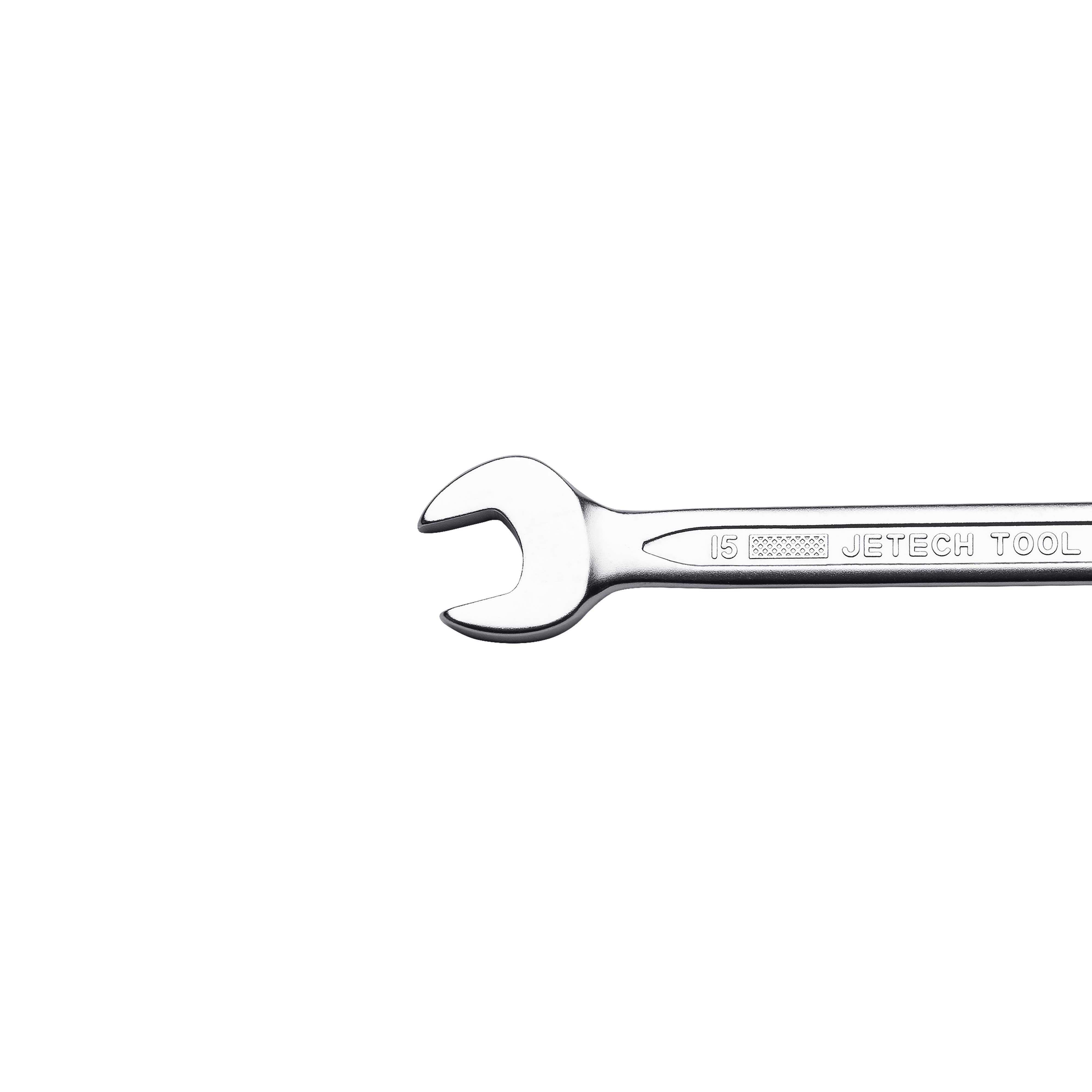 Jetech Ringmaulschlüssel 15mm – Hochfester Schraubenschlüssel aus Cr-V Stahl mit sandgestrahlter Oberfläche