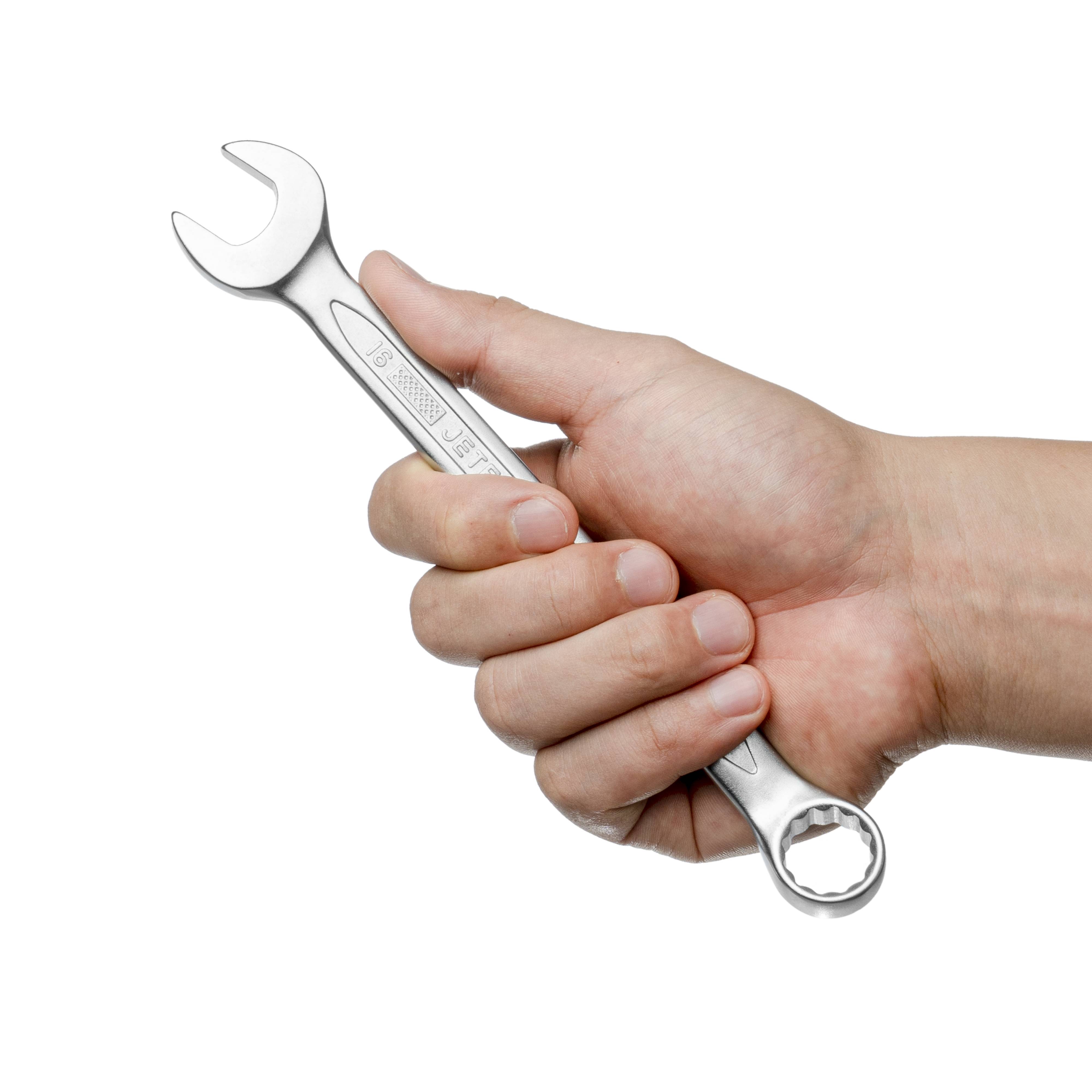 Jetech Ringmaulschlüssel 16mm – Hochfester Schraubenschlüssel aus Cr-V Stahl mit sandgestrahlter Oberfläche