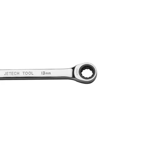 Jetech Kombi-Ratschenschlüssel 13mm – Metrischer Ratschenringmaulschlüssel aus CR-V Stahl in Industriequalität mit polierter Chromoberfläche Jetech Kombi-Ratschenschlüssel 13mm – Metrischer Ratschenringmaulschlüssel aus CR-V Stahl in Industriequalität mit polierter Chromoberfläche