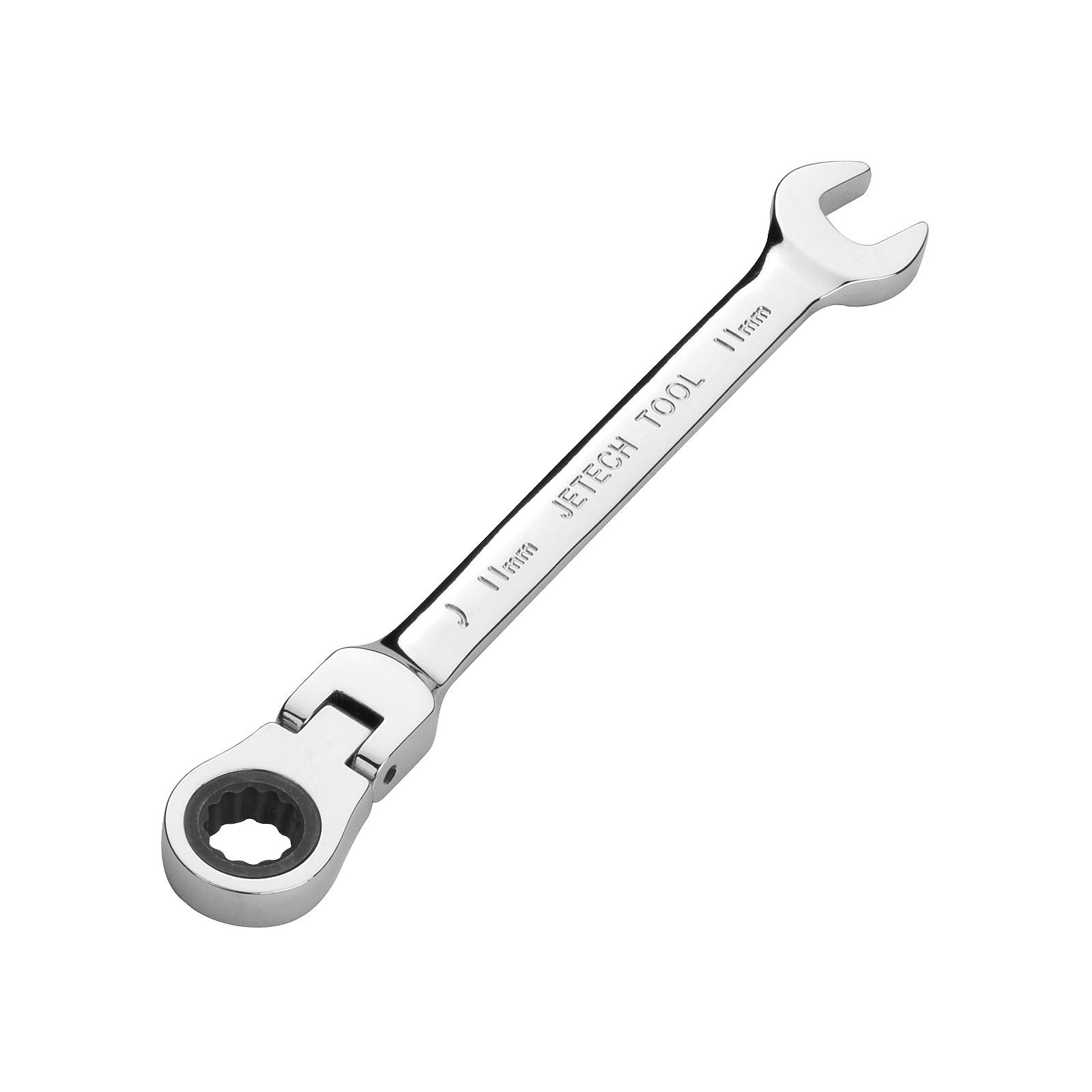 Jetech 11mm Flexkopf-Ratschenschlüssel, CR-V Stahl, 12-Punkt-Design, 72-Zahn-Ratsche