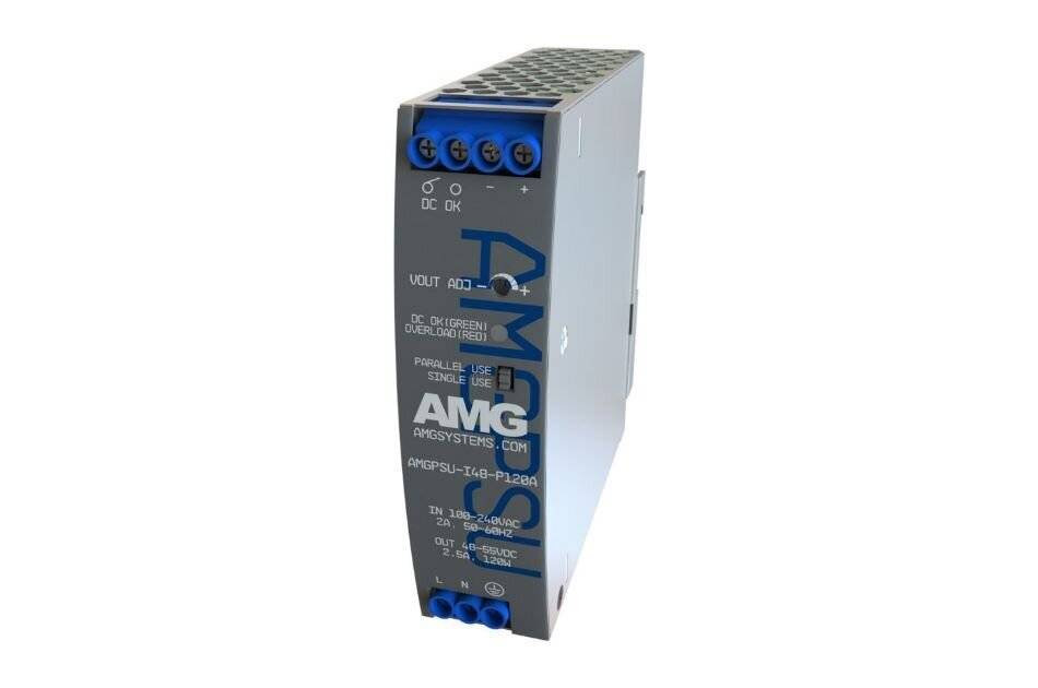 AMG Systems AMGPSU-I48-P120A, 52VDC, 120W (2,3 A), industrielles Hutschienennetzteil, -40°C to +70°C, (Einstellbar 48-5
