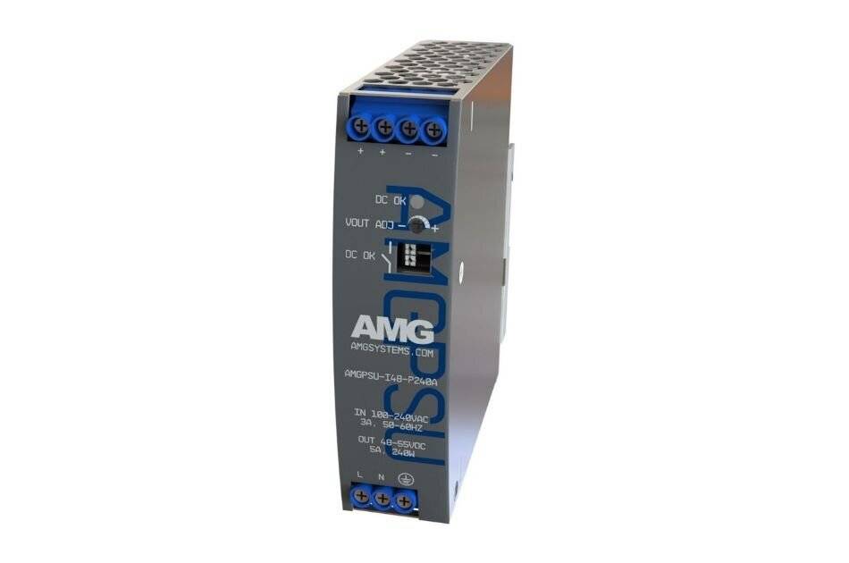 AMGPSU-I48-P240A, 52VDC, 240W (4,6 A), industrielles Hutschienennetzteil, -40°C to +70°C, (Einstellbar 48-55 VDC)