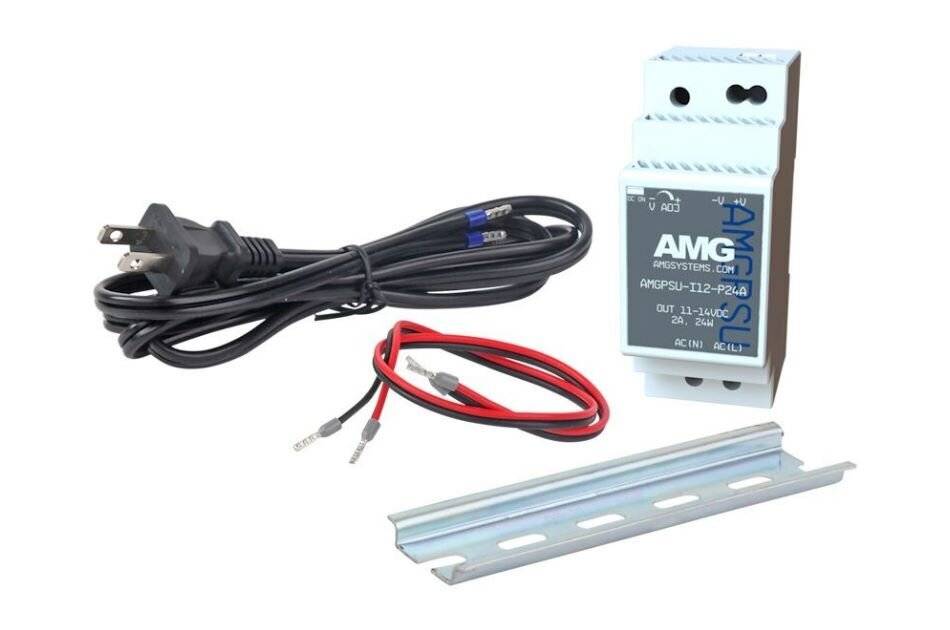AMG Systems AMGPSU-I12-P24A-K, 12VDC, 24W (2A) industrielles Hutschienennetzteil, inklusive EU Netzkabel