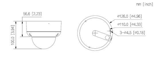 Dahua - HAC-HDBW2501RAP-Z-A-DP-27135-S2-DIP - HDCVI - Dome - AC/DC, - 5 MP/Starlight - 2,7~13,5mm motor. Objektiv - Max