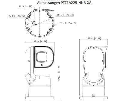 Dahua - PTZ1A225-HNR-GB - IP - PTZ, - 2MP/Starlight/WizMind - 4,8~120mm/25x optischer Zoom - Max. IR ~150m - Unterstütz