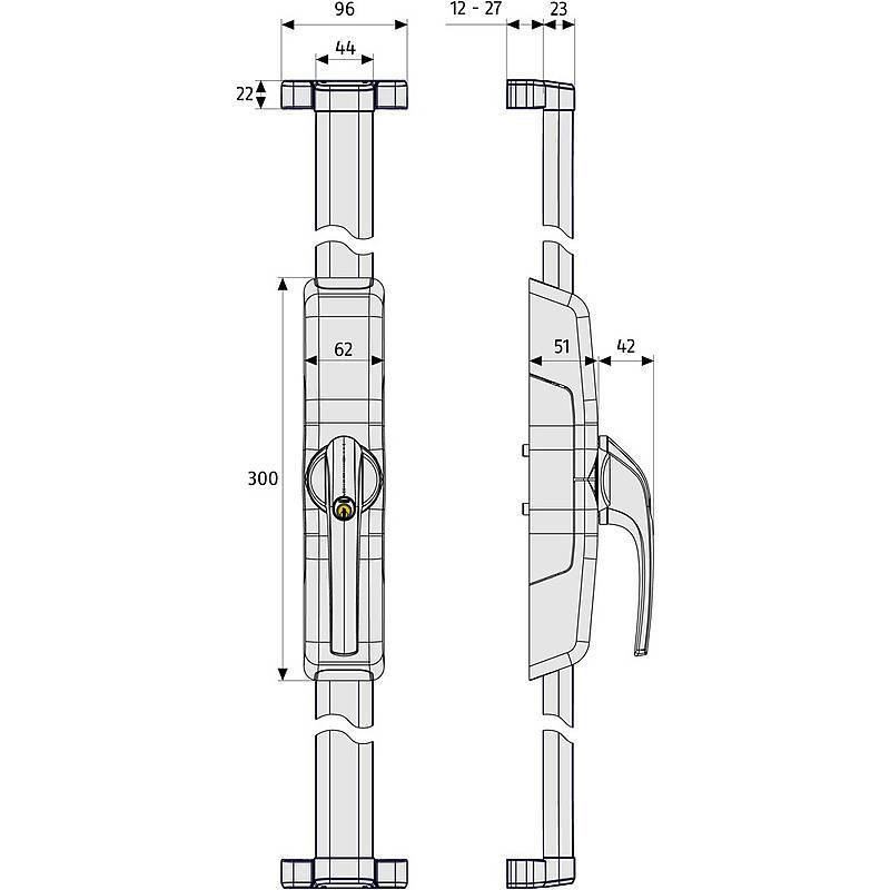 ABUS HomeTec Pro FSA3550S Funkfensterantrieb AL145, Fensterantrieb - Modell: HomeTec Pro | Schließung: AL0145 | Funktio