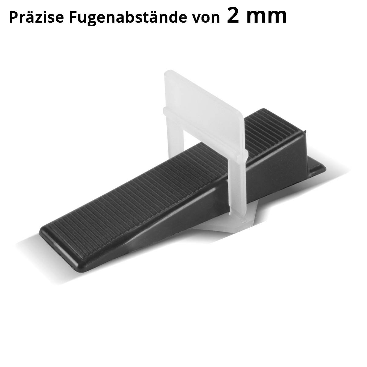 STAHLWERK Fliesen-Nivellier-Set 200 Zuglaschen für 2mm Fugenbreite Verlegesystem