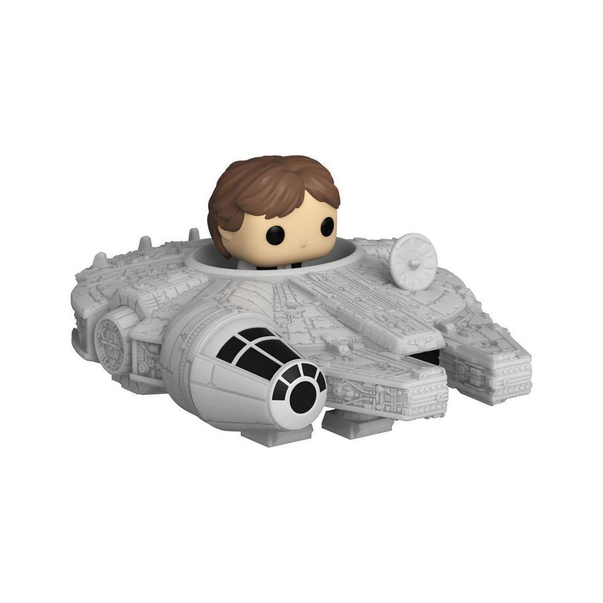 FK83623 - Star Wars Bitty POP! Rides Vinyl Figur Display Han Solo wMillenium Falcon 2,5 cm