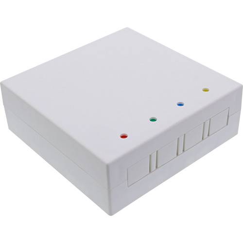 InLine® FTTH Leerbox für bis zu 4x LC Duplex / 4x SC Simplex, Aufputz 80mm weiß Kabel Patchkabel
