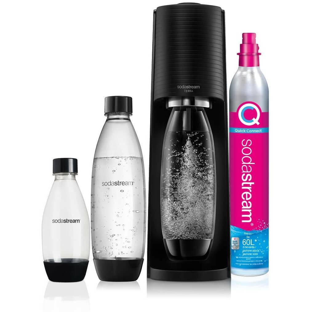 SodaStream Terra *schwarz* inkl. 3 Flaschen Home & Living Haushaltskleingeräte Küchengeräte