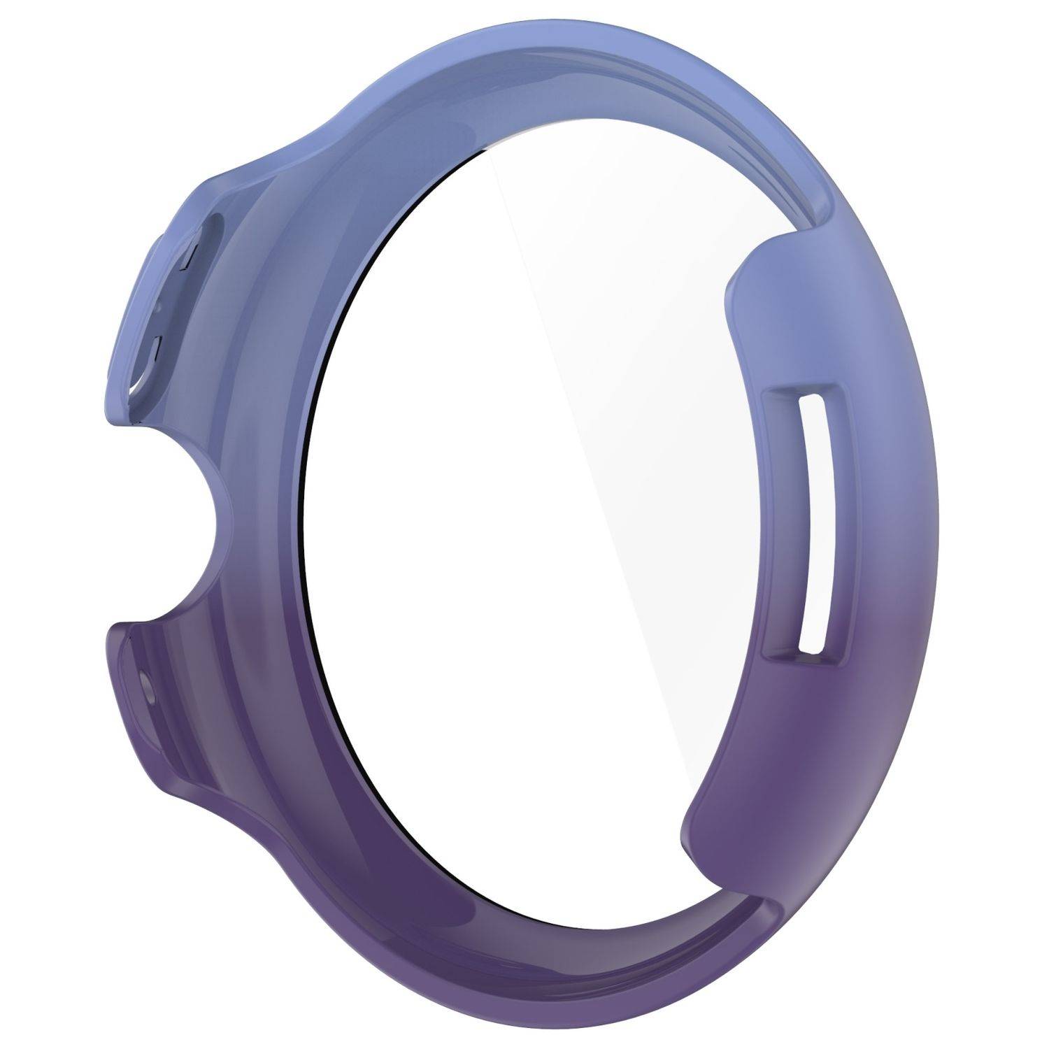 Für Google Pixel Watch 3 45mm Kunststoff Hülle + Hart Glas Blau / Lila