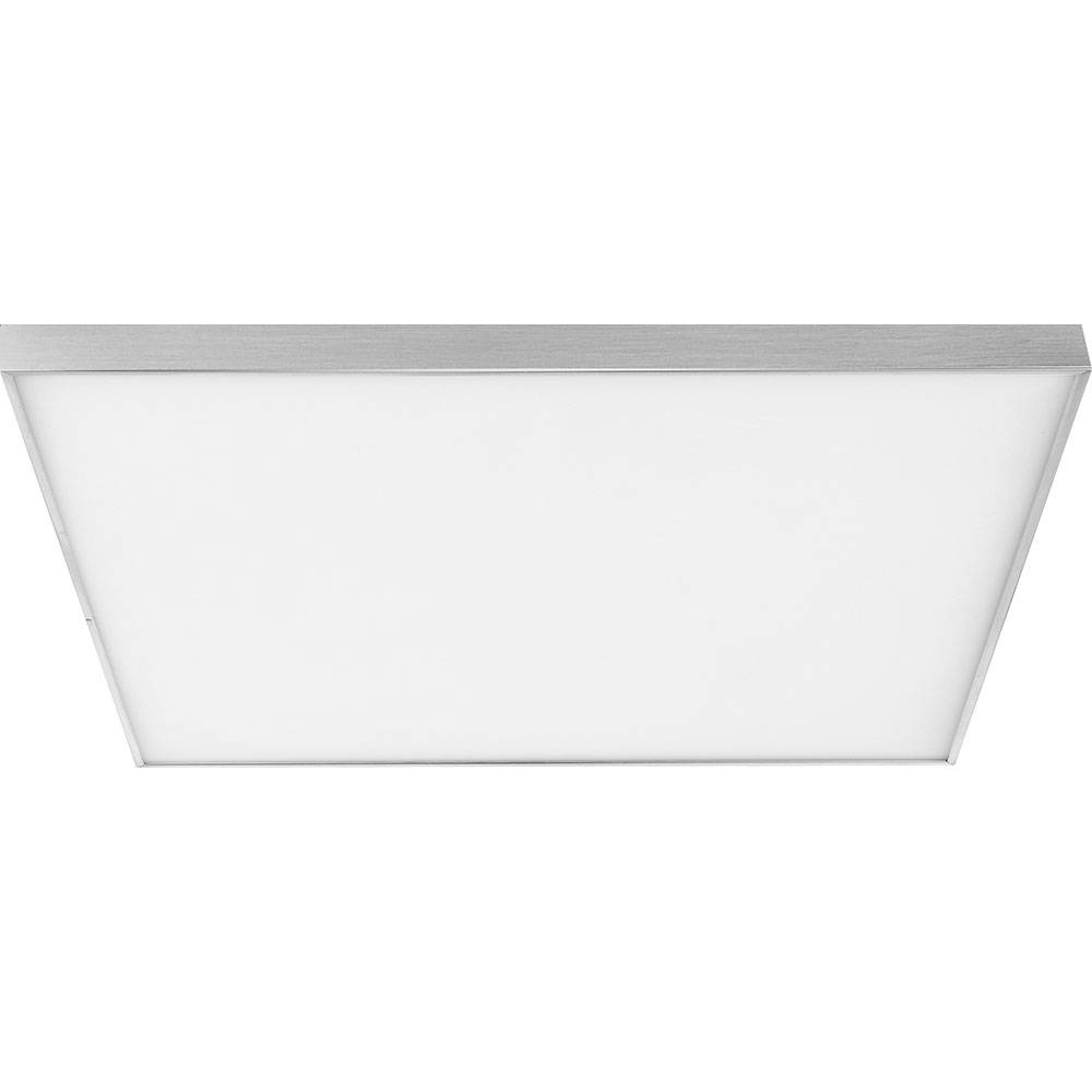 LED Aufbauleuchte satiniert quadratisch Deckenpanel nickel-matt Deckenleuchte Aufbaulampe Modern, Metall, 24W 1970Lm warmweiß, LxBxH 30x30x5,5 cm