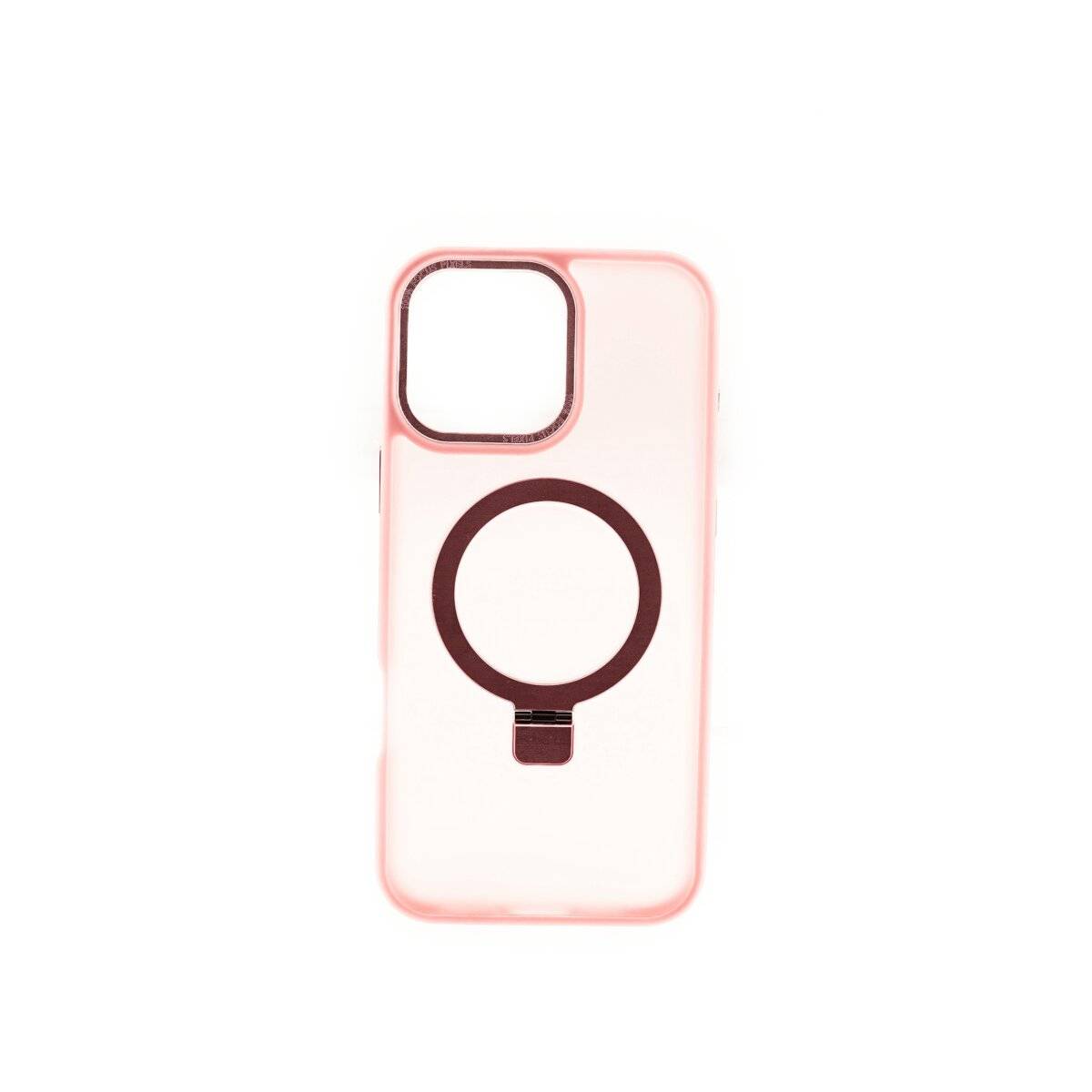 MagSafe Smartphone Hülle Bumper mit Ringhalter - Matte Oberfläche für eleganten Schutz iPhone 16 Pro Max Rosa