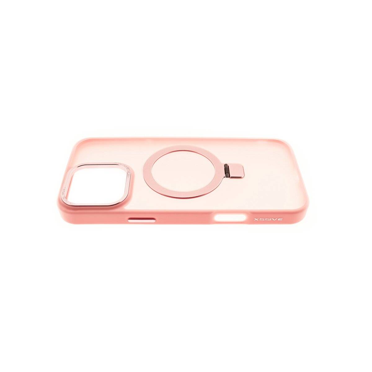 MagSafe Smartphone Hülle Bumper mit Ringhalter - Matte Oberfläche für eleganten Schutz iPhone 16 Pro Max Rosa