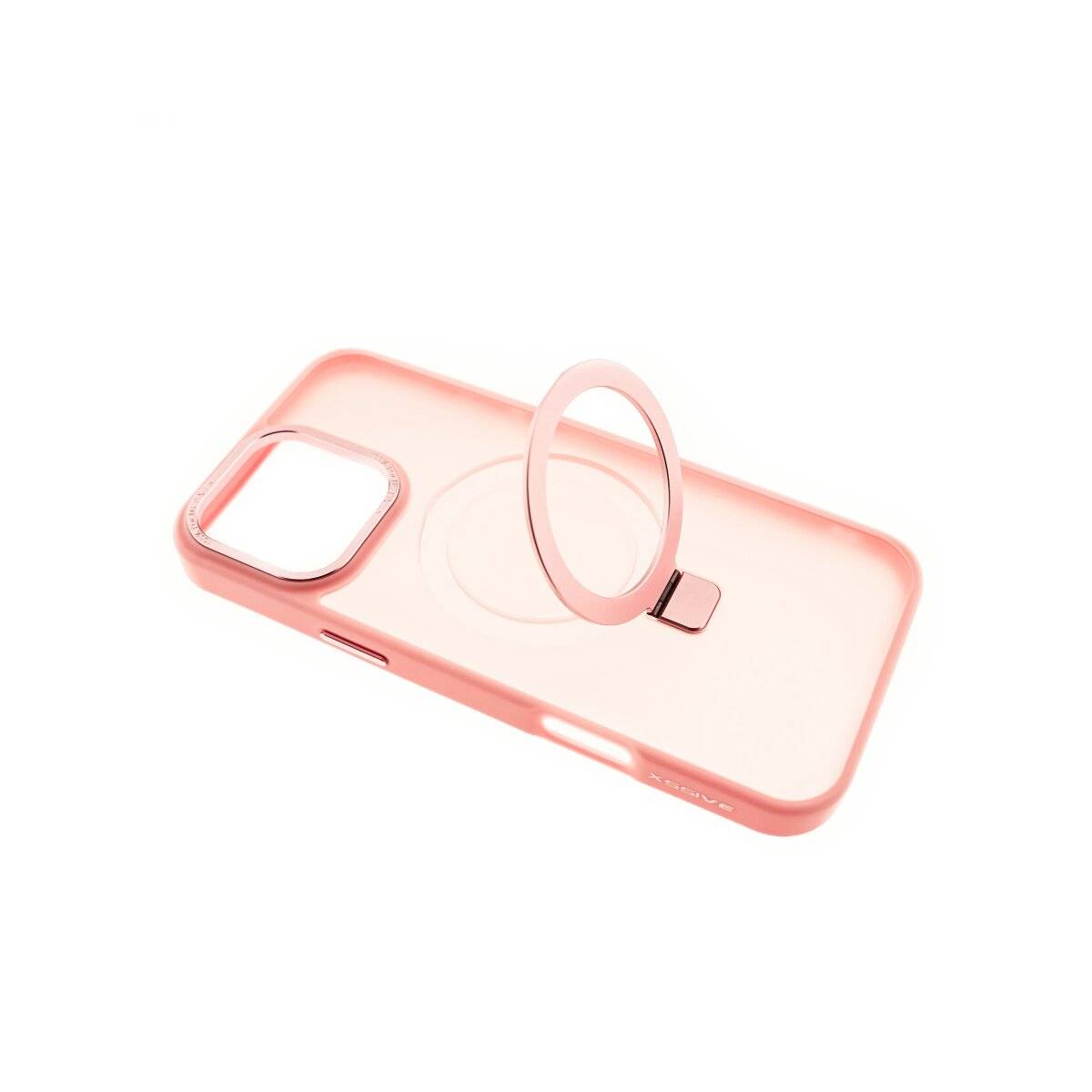 MagSafe Smartphone Hülle Bumper mit Ringhalter - Matte Oberfläche für eleganten Schutz iPhone 16 Pro Max Rosa