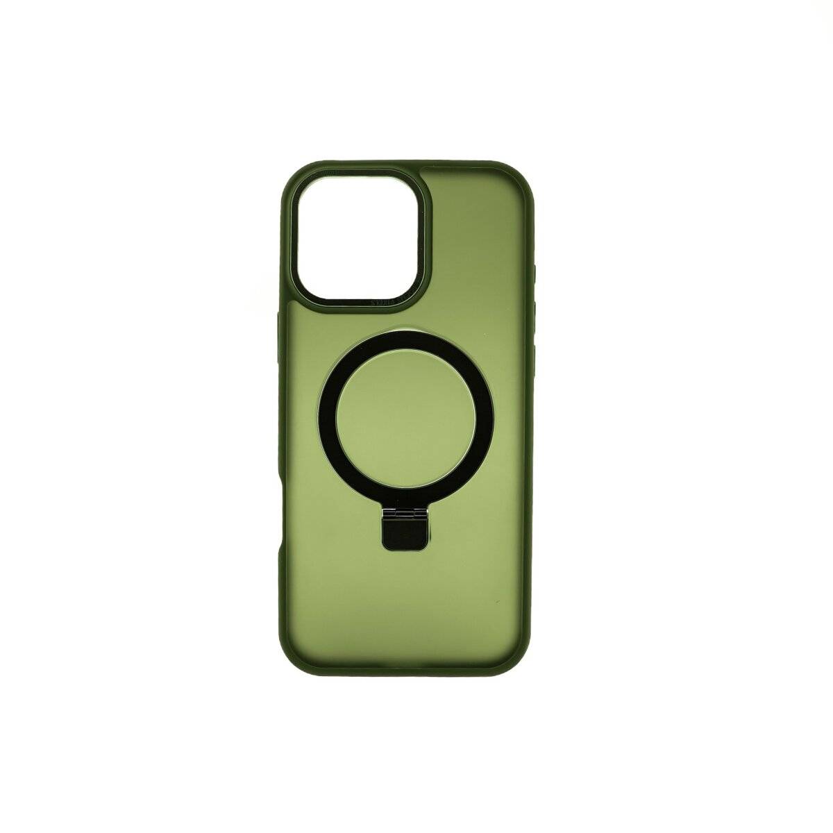 MagSafe Smartphone Hülle Bumper mit Ringhalter - Matte Oberfläche für eleganten Schutz iPhone 16 Pro Grün