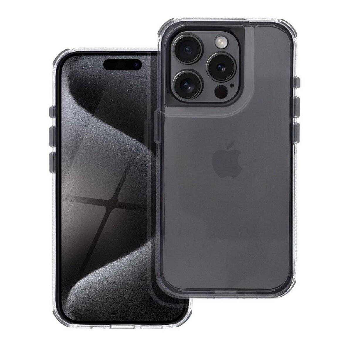 Matrix Clear Case Handyhülle kompatibel mit iPhone 16 Plus Schwarz