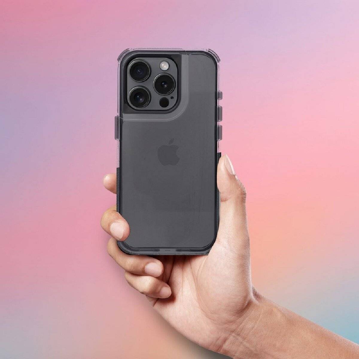 Matrix Clear Case Handyhülle kompatibel mit iPhone 16 Plus Schwarz