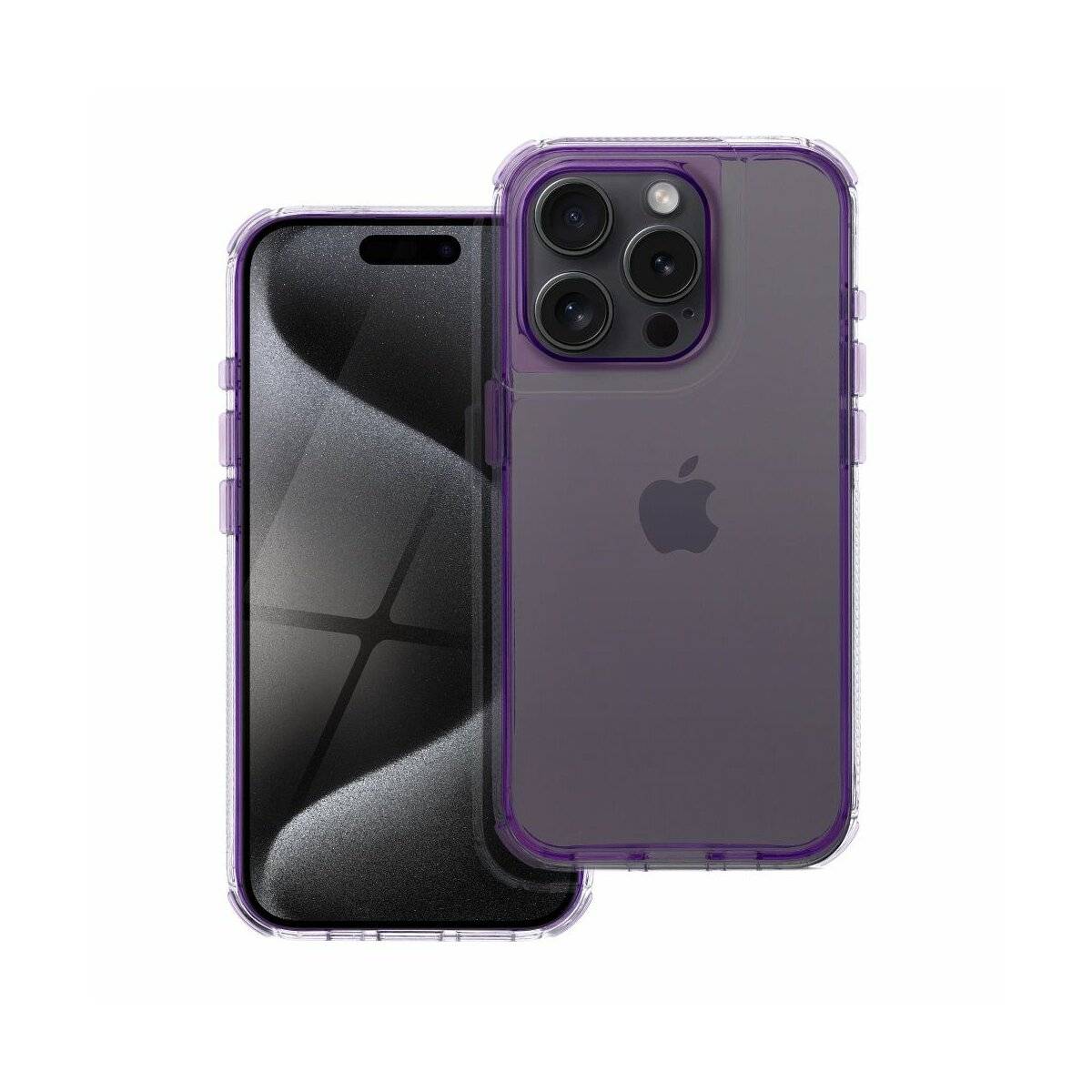 Matrix Clear Case Handyhülle kompatibel mit iPhone 16 Lila