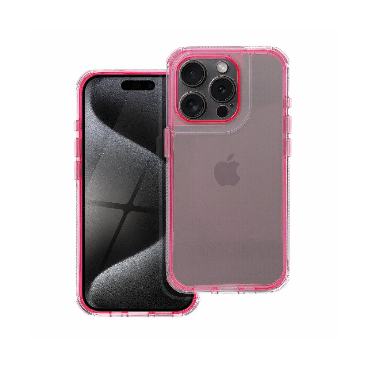 Matrix Clear Case Handyhülle kompatibel mit iPhone 16 Pro Max Pink