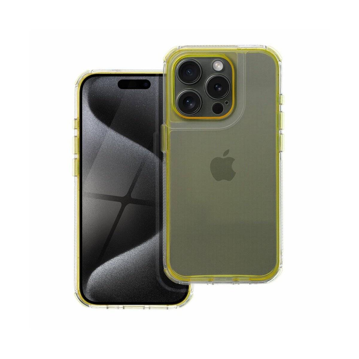 Matrix Clear Case Handyhülle kompatibel mit iPhone 16 Pro Max Gelb