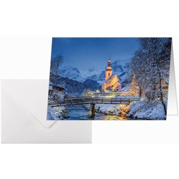 Weihnachtskarte A6(A5) 250g 25+25 Stück Bavarian Christmas
